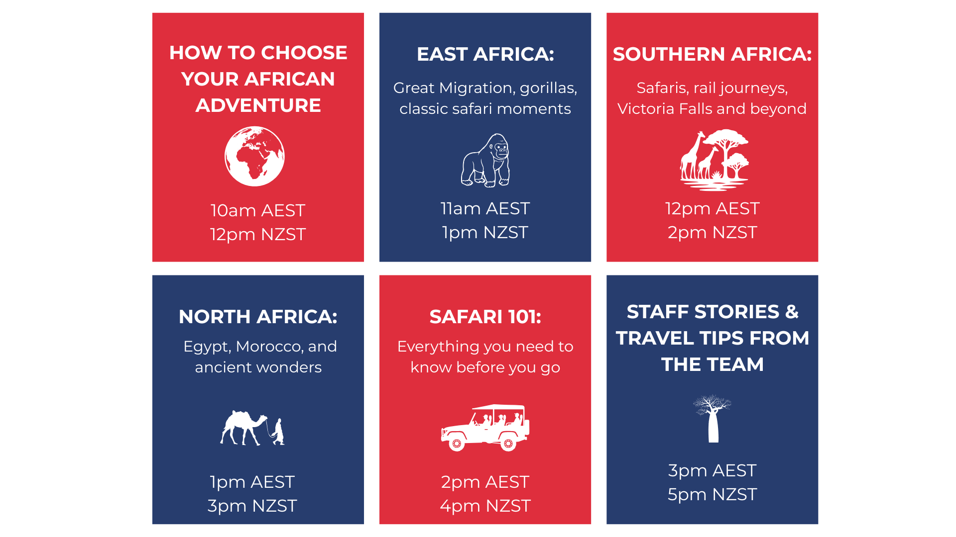Africa Webinar Day - schedule