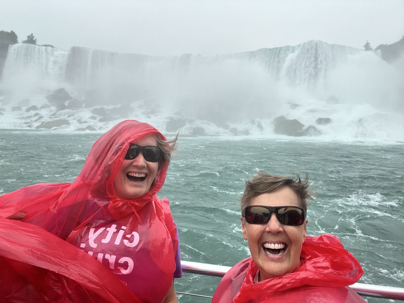 Travellers at Niagara Falls, Canada